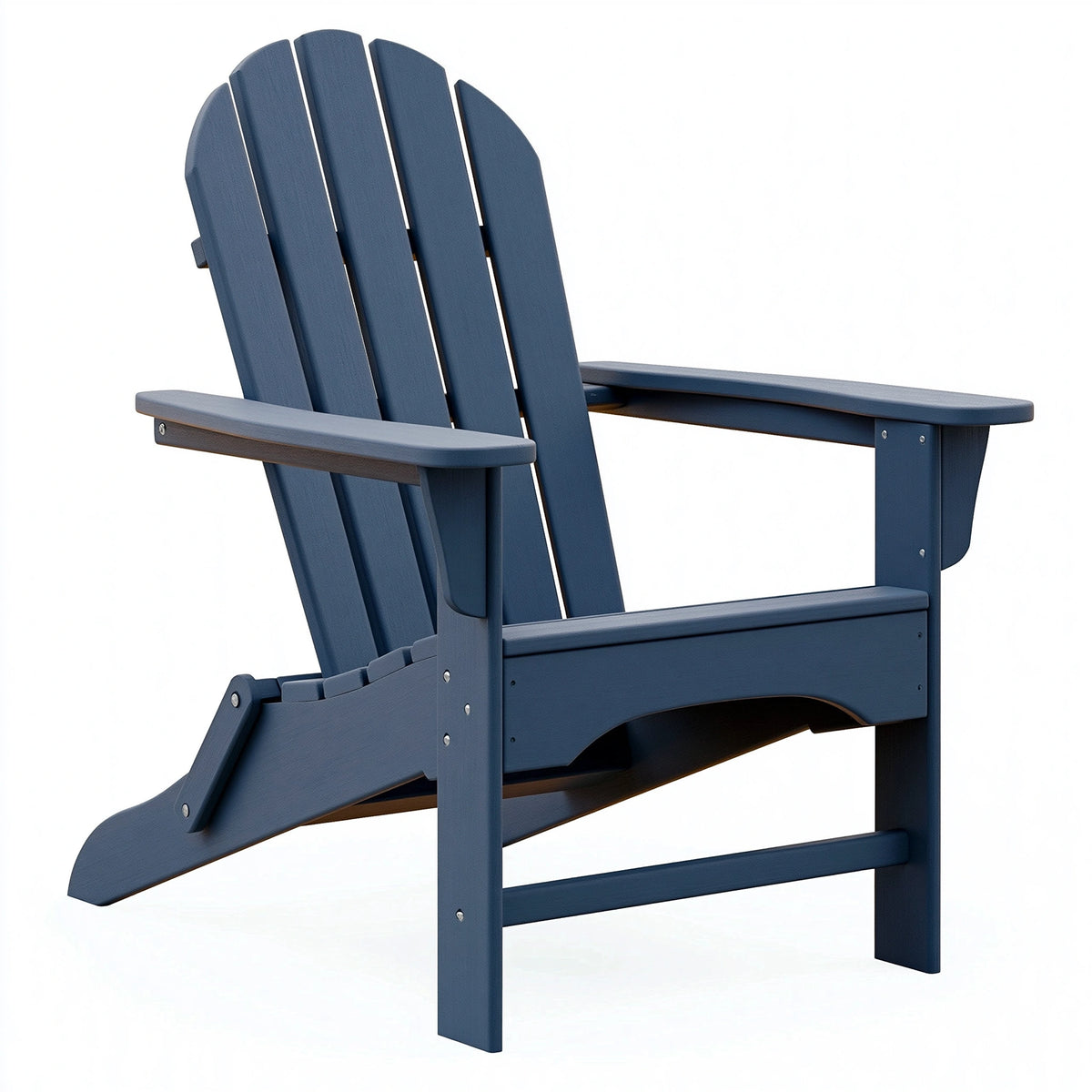 Adirondackstuhl 83 x 79 x 98 cm aus Kunststoff in Dunkelblau mit breiten Armlehnen