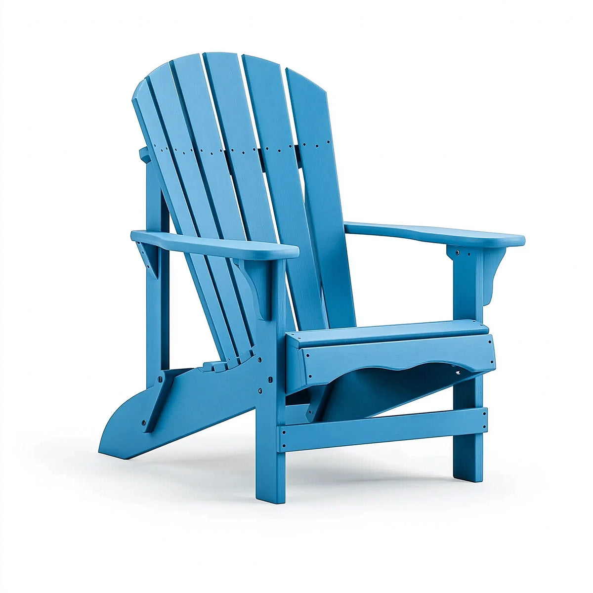 Adirondack Gartenstuhl 83 x 75 x 98 cm aus Holz Blau mit breiten Armlehnen